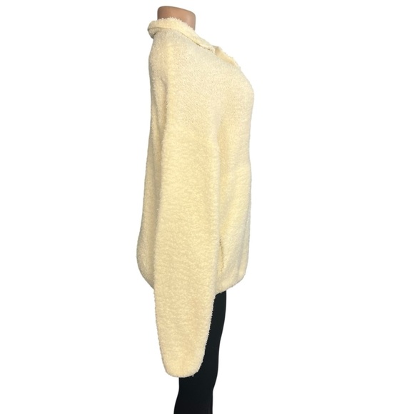Skims Cozy Sherpa Snap Pullover Cream - Picture 6 of 9